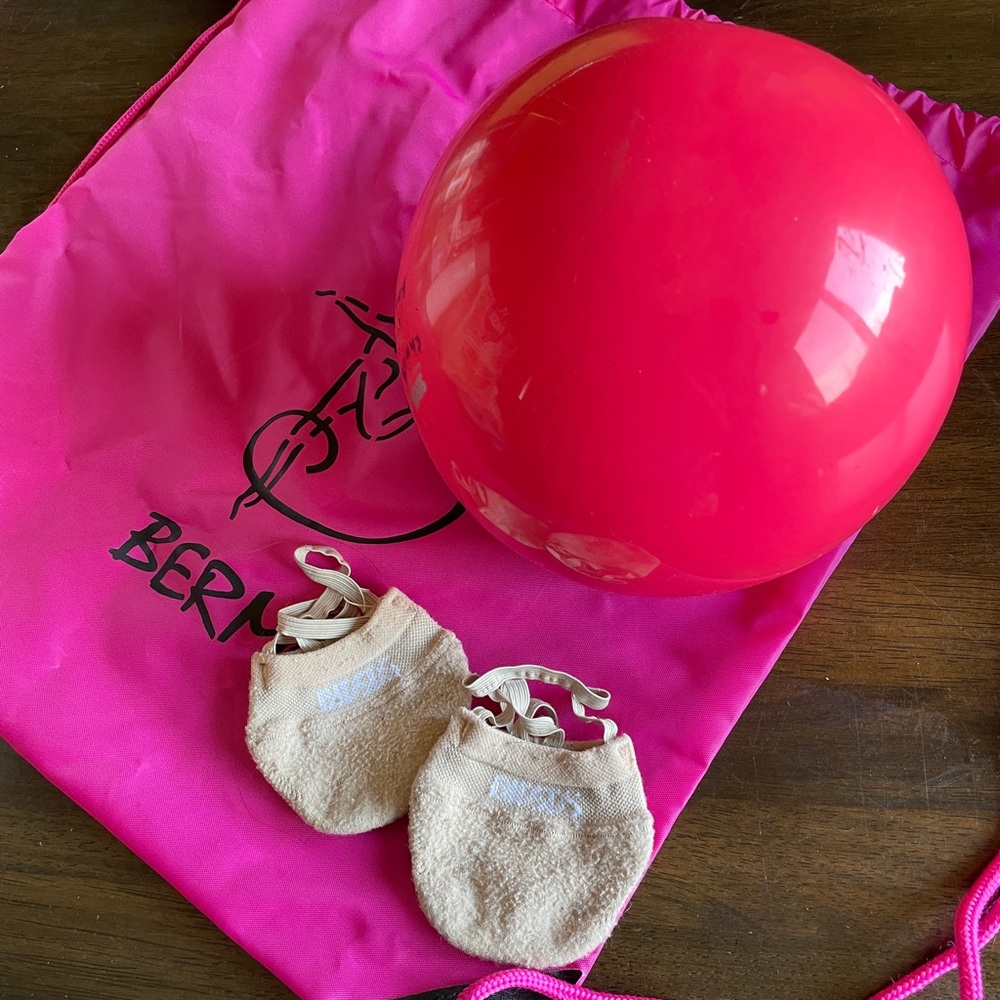 Sasaki rhythmic gymnastics ball with toe shoes.